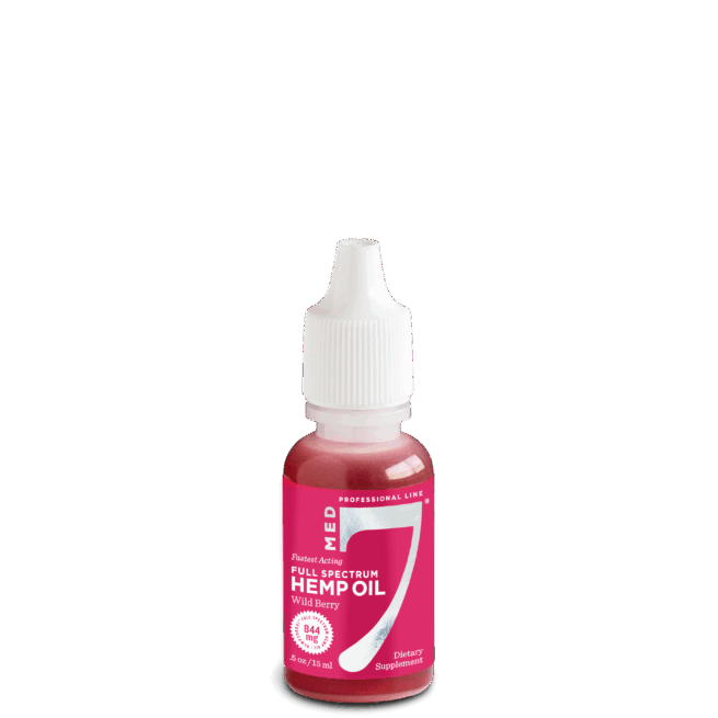 844 mg Med 7 Hemp CBD Oil Travel Size - Image 2