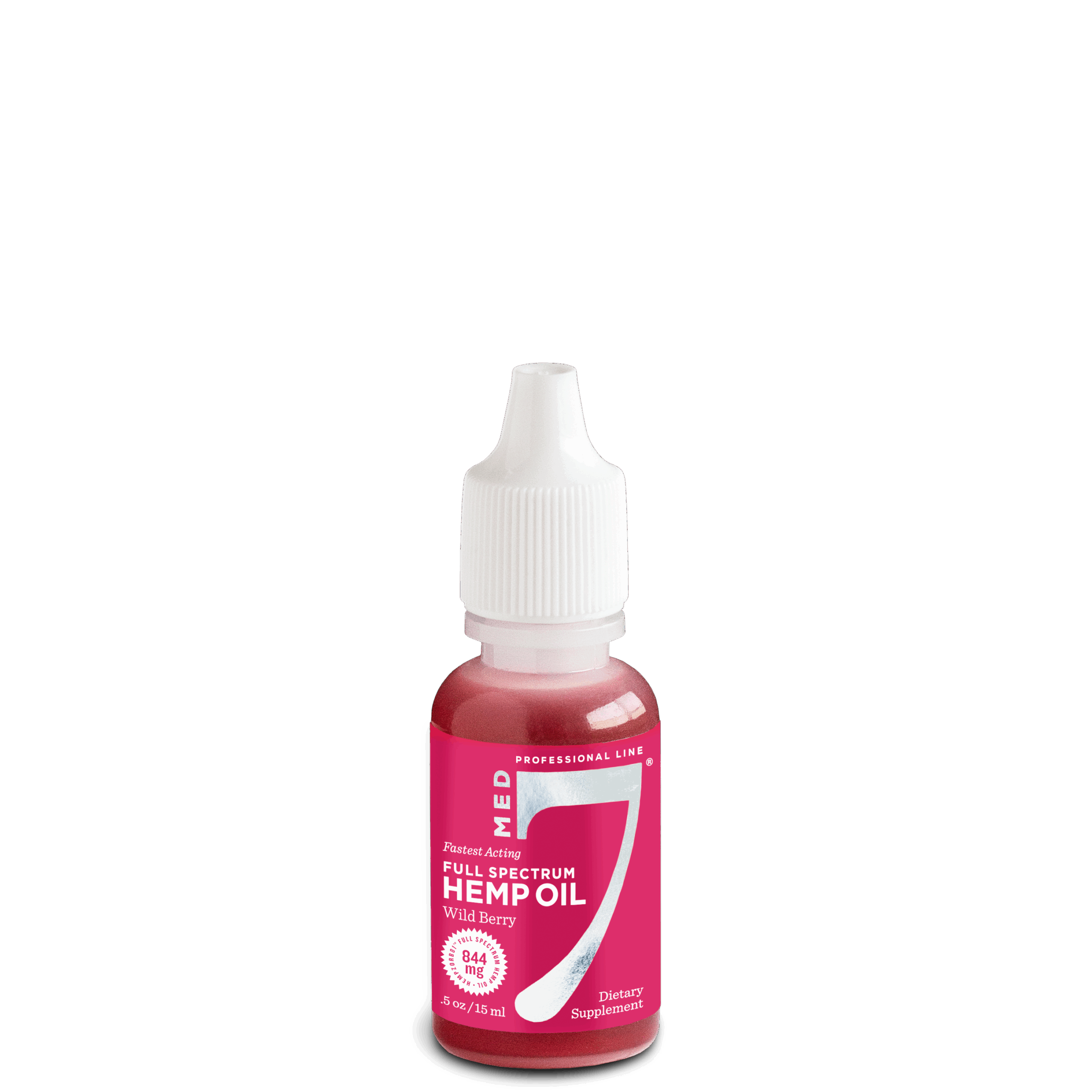 844 mg Med 7 Hemp CBD Oil Travel Size - Image 2