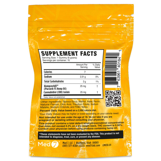 500 mg Med 7 Full Spectrum CBD Gummies 12-pack (Whsl) - Image 2
